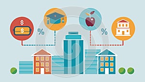 An infographic chart comparing the amount of student debt incurred at a community college compared to a university photo