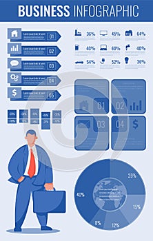 Infographic charts for business and presentations. Vector