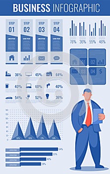 Infographic charts for business and presentations. Vector