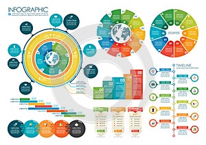 Infographic circle chart template