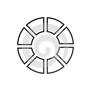 Infographic circle. Process chart. Vector diagram with 8 options. Can be used for graph, presentation, report, step options, web