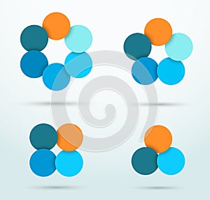 Infographic Circle Segments Linked Template Set