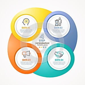 infographic circle step template background