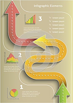 Infographic color arrows