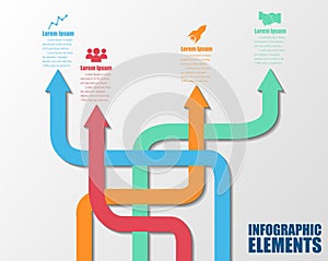 Infographic color arrows