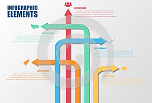 Infographic color arrows