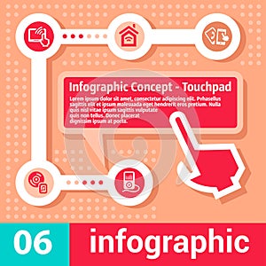 Infographic concept touchpad