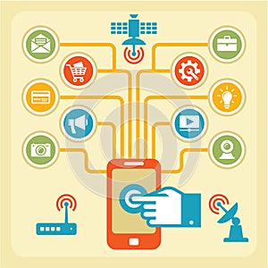 Infographic Concept - Touchpad & Wi-Fi