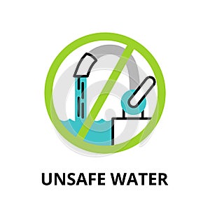 Infographic concept of Unsafe Water