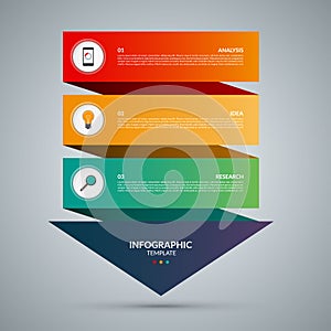 Infographic concept. Vector template with 3 steps