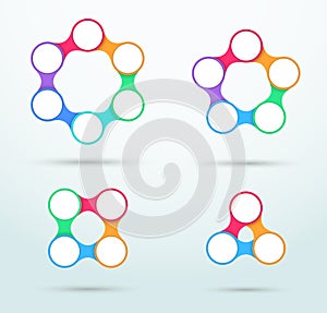 Infographic Connected Circles Template Set B