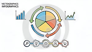 Infographic Cycle Diagram Business Process, Workflow, Data Analysis