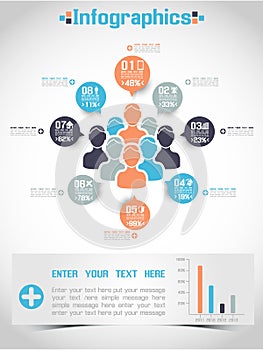 Infographic demographic elements chart and graphic photo