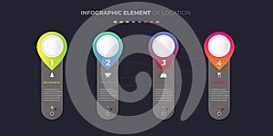 Infographic design element of gps locations