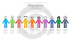 Infographic design elements for your business data with 10 options