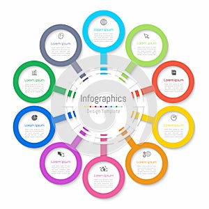 Infographic design elements for your business data with 10 options