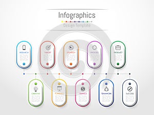 Infographic design elements for your business data with 10 options.