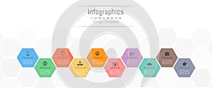 Infographic design elements for your business data with 10 options.