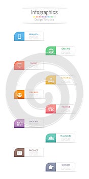 Infographic design elements for your business data with 10 options.