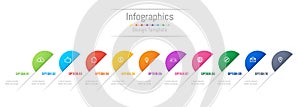 Infographic design elements for your business data with 10 options.