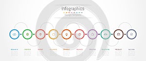 Infographic design elements for your business data with 10 options.