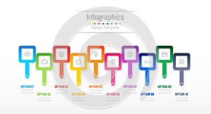 Infographic design elements for your business data with 10 options.