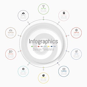 Infographic design elements for your business data with 10 options.