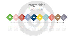 Infographic design elements for your business data with 10 options.