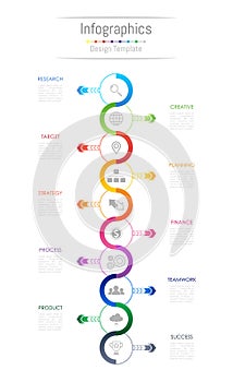 Infographic design elements for your business data with 10 options, parts, steps, timelines or processes.