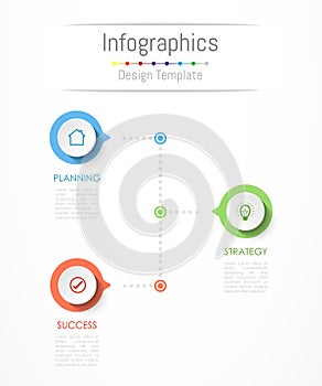 Infographic design elements for your business data with 3 options.