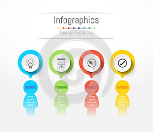 Infographic design elements for your business data with 4 options