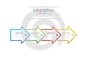 Infographic design elements for your business data with 4 options.