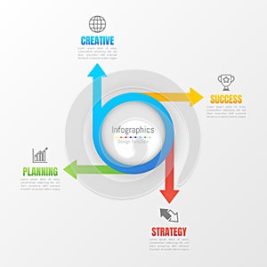 Infographic design elements for your business data with 4 options.