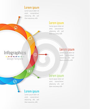 Infographic design elements for your business data with 5 options.