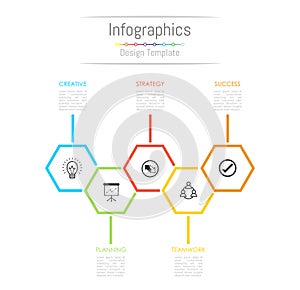 Infographic design elements for your business data with 5 options.