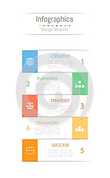 Infographic design elements for your business data with 5 options.