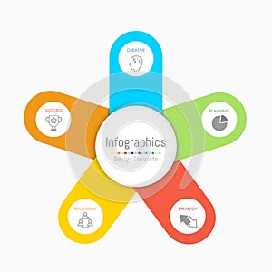 Infographic design elements for your business data with 5 options.