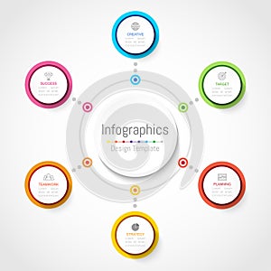 Infographic design elements for your business data with 6 options