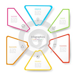 Infographic design elements for your business data with 6 options.