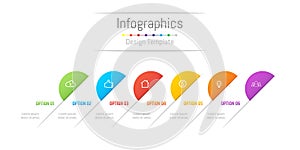 Infographic design elements for your business data with 6 options.