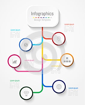 Infographic design elements for your business data with 6 options.