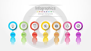 Infographic design elements for your business data with 7 options