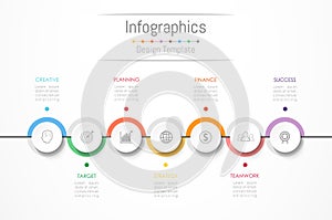 Infographic design elements for your business data with 7 options.