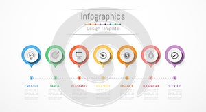 Infographic design elements for your business data with 7 options.