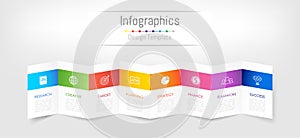 Infographic design elements for your business data with 8 options.