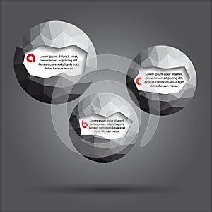 Infographic design on the grey background