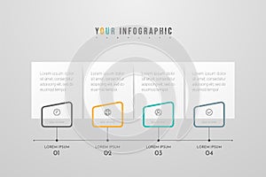 Infographic design with icons and 4 options or steps