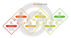 Infographic design with icons and 6 options or steps. Thin line vector. Infographics business concept. Can be used for