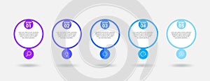 infographic design with 5 icons and options for business concept
