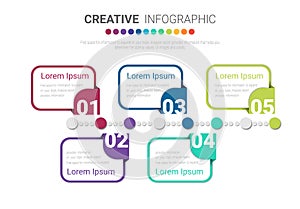 Infographic design with 5 options or steps. Infographics for business concept.